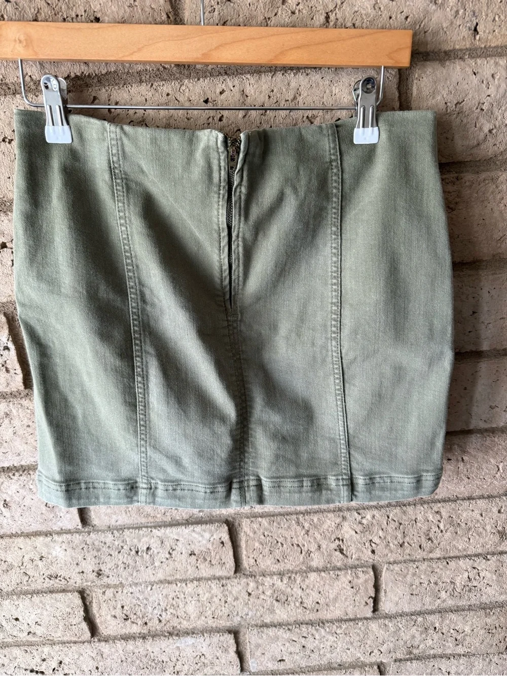 Free People Olive Green Mini Skirt